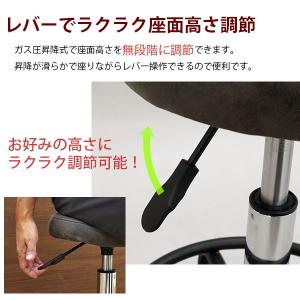 キッチンチェア カウンターチェア キャスター付...の詳細画像5
