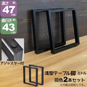 テーブル 脚 パーツ DIY テーブル脚 高さ47cm  (テーブル脚のみ2本セット)アイアン脚
