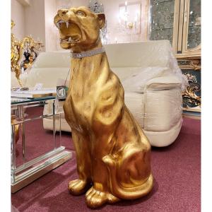 陶器 動物 ライオン 置物 イタリア製 獅子 完成品 ヨーロピアン