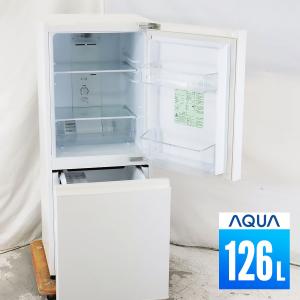 冷蔵庫 2ドア 126L ファン式 極美品 2020年製 30日保証 AQUA AQR-E13J-W 右開き EA0339