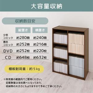 本棚 スリム コミック 収納 カラーボックス ...の詳細画像3