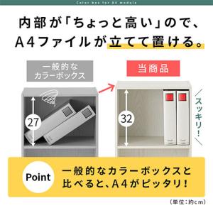 カラーボックス 本棚 スリム A4 ラック 大...の詳細画像3
