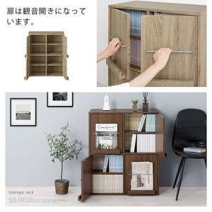 【完成品】 本棚 書棚 扉付き本棚 大容量 可...の詳細画像5