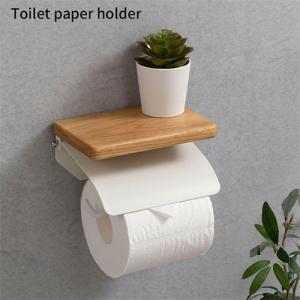 棚付き ペーパーホルダー トイレットペーパーホ...の詳細画像3
