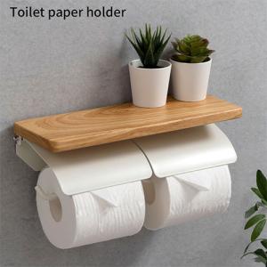 棚付き ペーパーホルダー トイレットペーパーホ...の詳細画像3