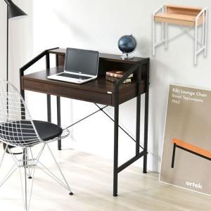 パソコンデスク デスク 机 ワークデスク PCデスク 北欧 おしゃれ スチール 木製 引出し付き 棚付き カフェ風 敬老の日 プレゼント テレワーク