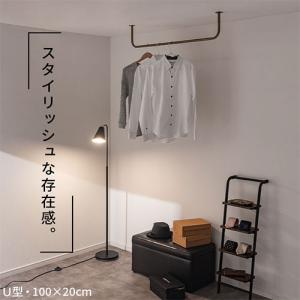 ポールハンガー ハンガーバー 吊り下げ アイア...の詳細画像3