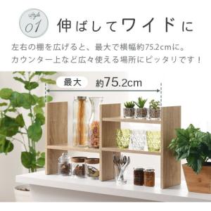 キッチンラック カウンター上収納 食器棚 おし...の詳細画像4