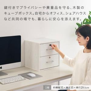 キューブボックス 扉付き 鍵付き カラーボック...の詳細画像3