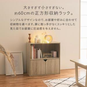 カラーボックス キューブボックス 2段 扉付き...の詳細画像3