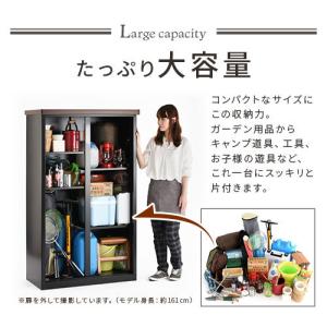 屋外収納庫 スチール物置 木目 大型 屋外 物...の詳細画像5