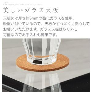 センターテーブル ローテーブル 収納 ガラステ...の詳細画像4