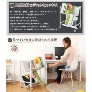 電話台 FAX台 ワゴン ファイルワゴン 2段...の詳細画像2