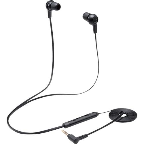エレコム　インナーイヤー型ヘッドセット　カナル　ミュートスイッチ付　両耳　４極３．５ｍｍ　ブラック