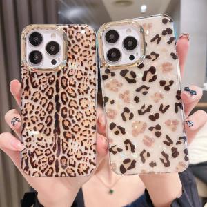 iPhoneケース X XS XSMax XR ヒョウ柄 レオパード柄 綿毛 TPU