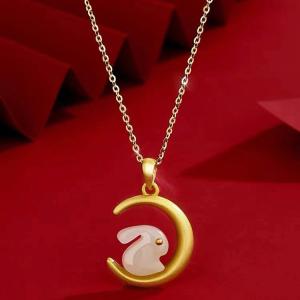 K18 あこや真珠 うさぎ ネックレス 18金 18k ホワイトゴールド パール