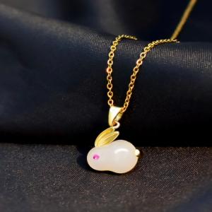 K18 あこや真珠 うさぎ ネックレス 18金 18k ホワイトゴールド パール