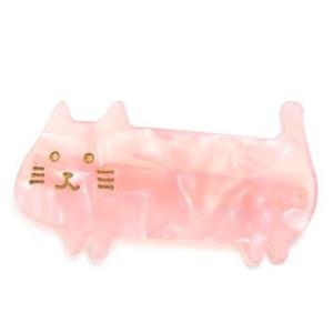 ヘアクリップ バレッタ ヘアアクセサリー レディース ねこ 猫 ネコ ピンク 可愛い｜kahana-shop