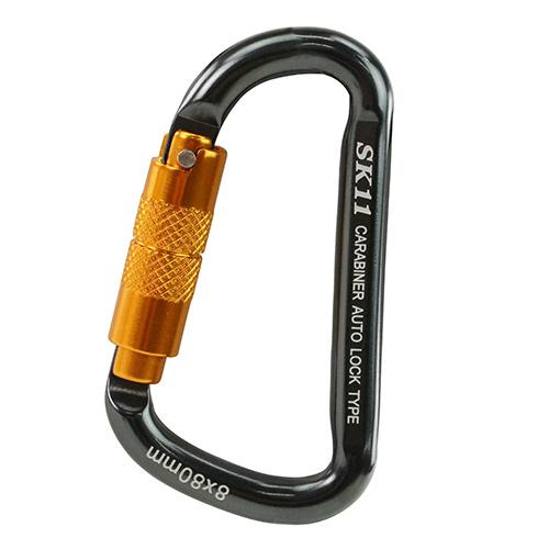 ●藤原産業 SK11 オートロックカラビナ SALC-880BK お取り寄せ