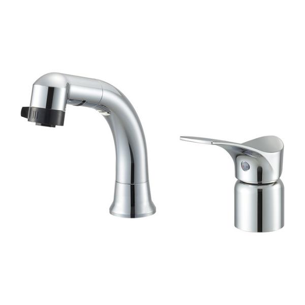 サンエイ シングルスプレー 洗面混合栓 ファインバブル付 K37110E6JV お取り寄せ