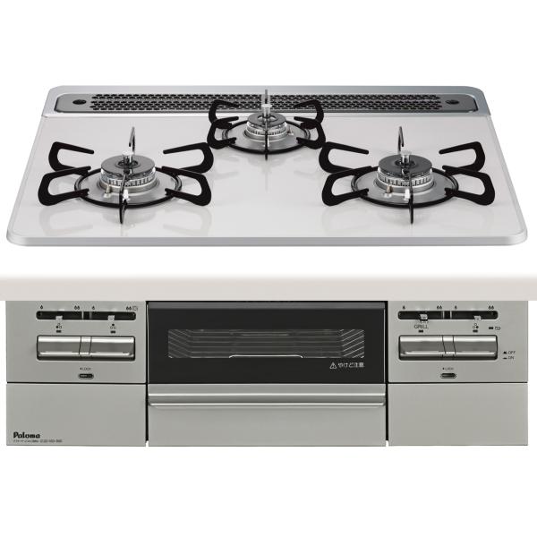 パロマ ビルトインコンロ 60cm Brillio PD-743WS-60CV 都市ガス 12A13...