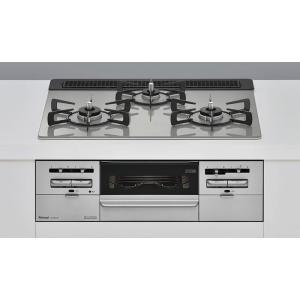 リンナイ（Rinnai） ビルトインコンロ メタルトップ 3口 3V乾電池