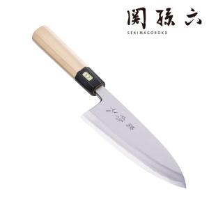 関孫六 青紙鋼ダマスカス 青紙2号 出刃 165mm 貝印 ダマスカス 包丁