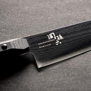 関孫六 ダマスカス 三徳包丁 ブラック 165...の詳細画像1
