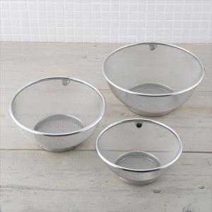 ザル 24cm 21cm 18cm 3点 セット ステンレス シンプル