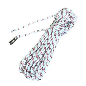 10mm200mWBスーパーエステル16打ヨットロープ白赤ボビン巻 10mm200mWBスーパーエステル16打ヨットロープ白赤ボビン巻