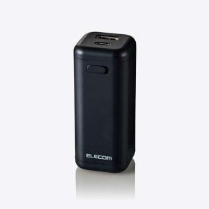 あすつく 代引不可 乾電池式モバイルバッテリー USB Type-C/USB-Aポート ブラック エレコム DE-KD02BK