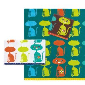 タオル フェイスタオル モヌニャンコ フェイスタオル 34ｘ80cm 浴用タオル デザイン 甘撚り糸 無撚糸 ふっくら