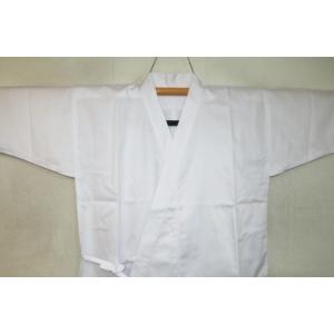 【夏用弓道・道衣（道着・胴着）男性用】SS〜Ｌの４サイズ 風通しサマーポリエステル 夏用 Κ 白無地...