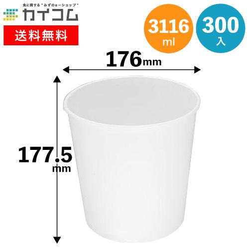 紙容器 アイス コートカン3L(白)本体 300入