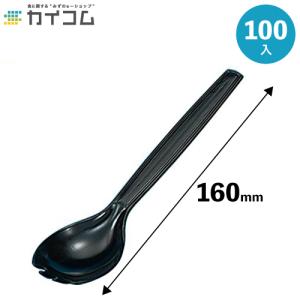 WM101 特大スポーク 袋入(黒) | スプーン・フォーク 100入