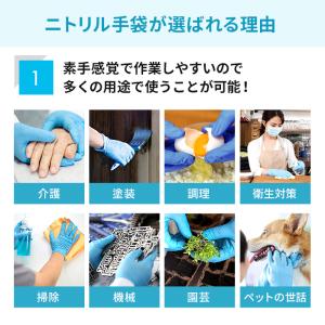[ポイント10倍] ゴム手袋 衛生用 ニトリル...の詳細画像3