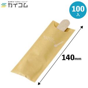 ウッドスプーン140ハカマ(クラフト) 100入