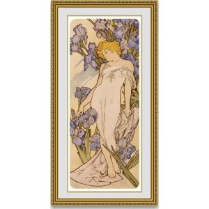 絵購入 ミュシャ 薔薇 ローズ 額縁付き : 絵画販売のアートギャラリー
