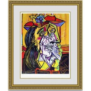 パブロ・ピカソ、「FEMME AU CHALE ROUGE」、海外版超希少レゾネ パブロ・ピカソ、「FEMME AU CHALE ROUGE」、海外版超希少レゾネ