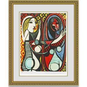 パブロ・ピカソ、マリー・テレ―ズとマヤ、希少限定画集より、新品額装付 パブロ・ピカソ、マリー・テレ―ズとマヤ、希少限定画集より