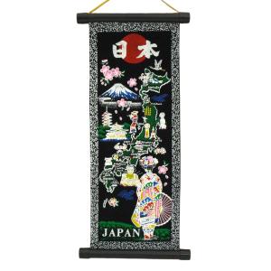 お土産 日本 和風 掛け軸 地図/舞妓 小サイズ...の商品画像