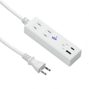 電源タップ 海外対応 YAZAWA 急速充電タ...の詳細画像1
