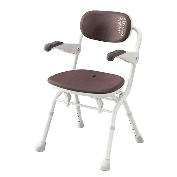 安寿 楽らく開閉シャワーベンチ Sフィット もちぷる 背もたれひじ掛け付きタイプ