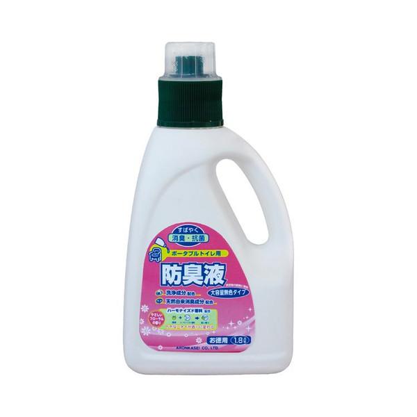 ポータブルトイレ用防臭液大容量　無色タイプ　アロン化成　533-209　1800mL　1点　ハーモナ...