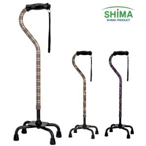 島製作所 オールカーボンクオッドケイン四点式 非課税 多点杖 ステッキ