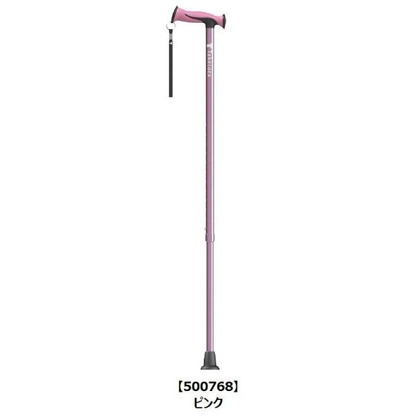伸縮杖　バンブーステッキ　ワイド　104982　ピンク　竹虎　 ステッキ 歩行 お散歩 移動 ストラ...