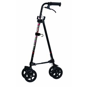 フジホーム　ハンドレールステッキS フジホーム ハンドレールステッキ2 WB5135 ブラック 車輪付きステッキ