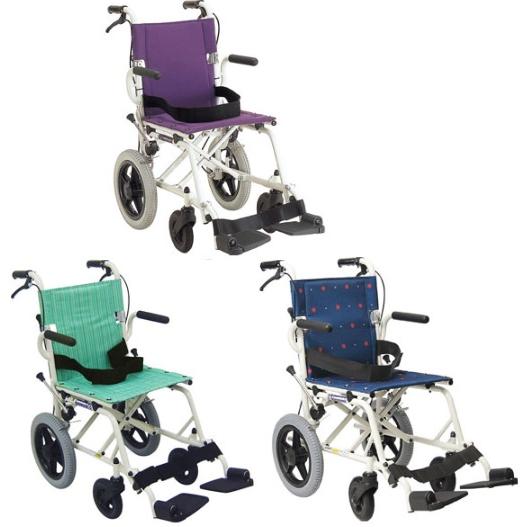 簡易車いす　旅ぐるま　KA6　選べる３色　No.80（プラム） No.81（グリーンストライプ） N...