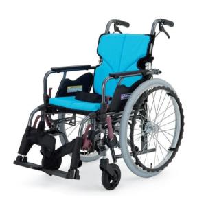 ミキ 自走型モジュール車いす MEF-22 メーカー直送 ブルー/レッド 重量