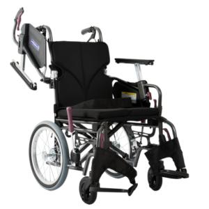 ミキ 自走型モジュール車いす MEF-22 メーカー直送 ブルー/レッド 重量